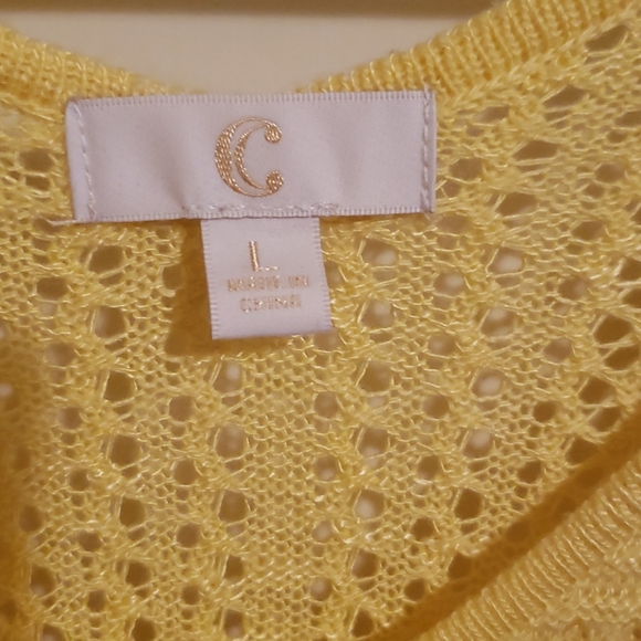 Charming Charlie's yellow short sleeved sweater - Picture 2 of 4
